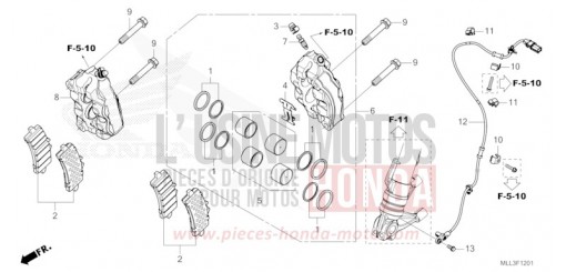 VORDERRAD-BREMSSATTEL (CB1000SP) CB1000SPS de 2025